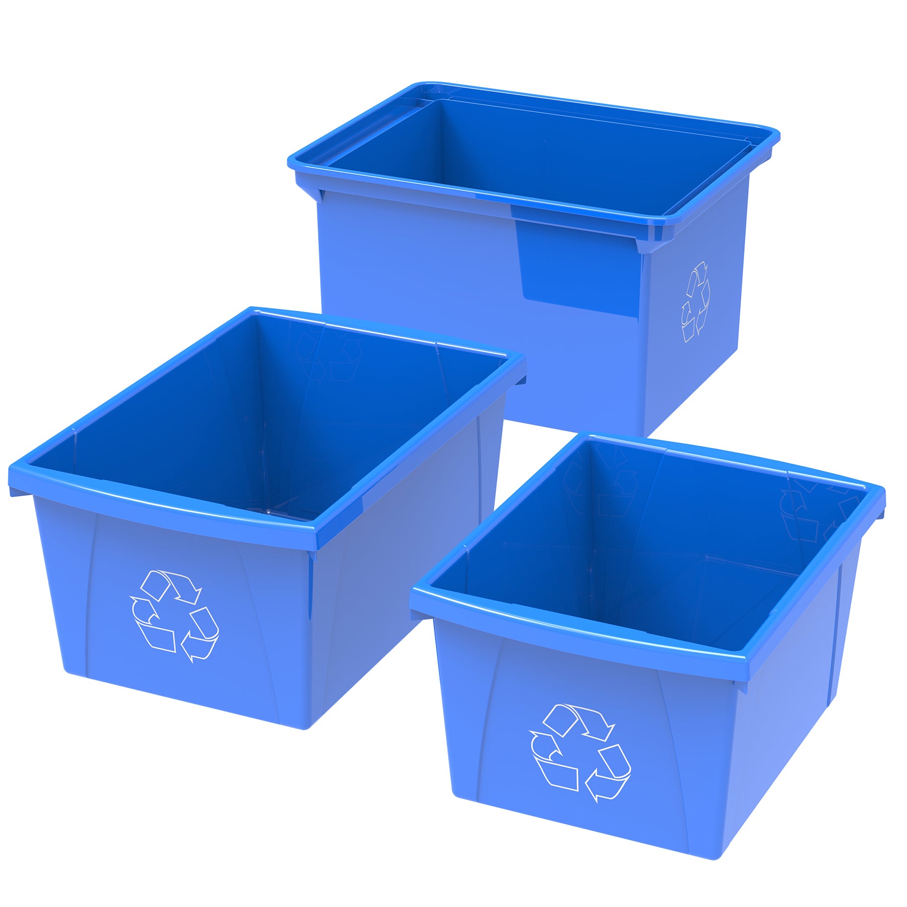 10 Gallon Recycling Tote, Blue