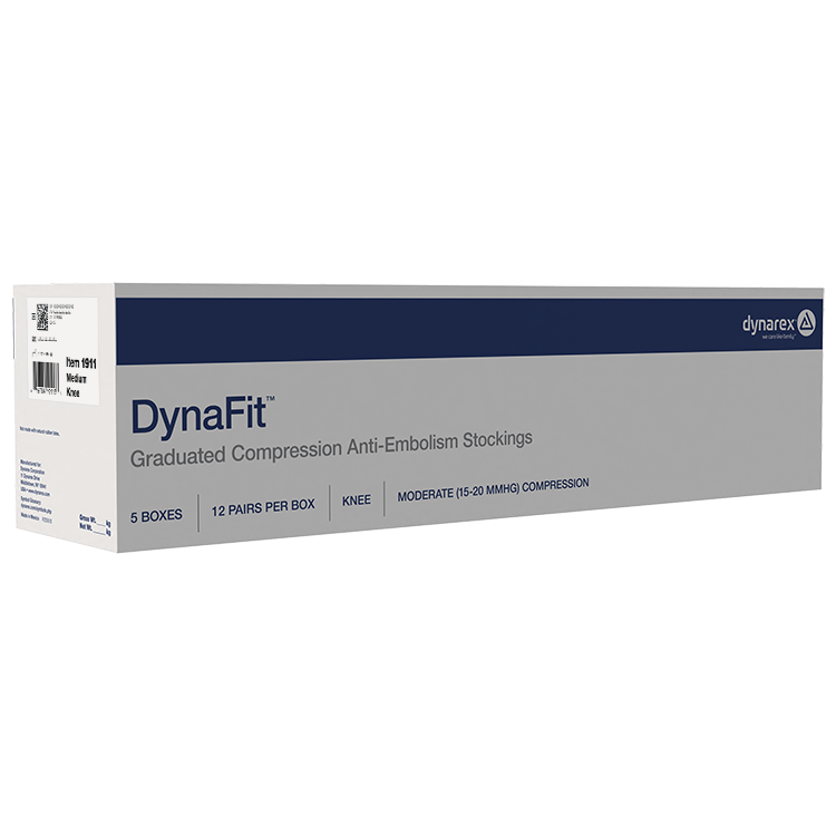 DynaFit Compression Stockings - Knee, Medium - 12 pars per Box/5 boxes per Case