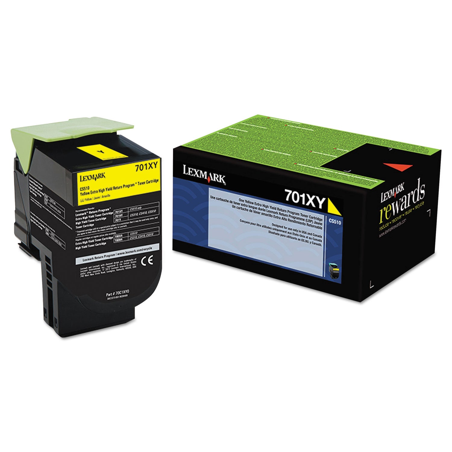 Lexmark Unison 701XY Original Extra High Yield Laser Toner Cartridge - Yellow - 1 Each