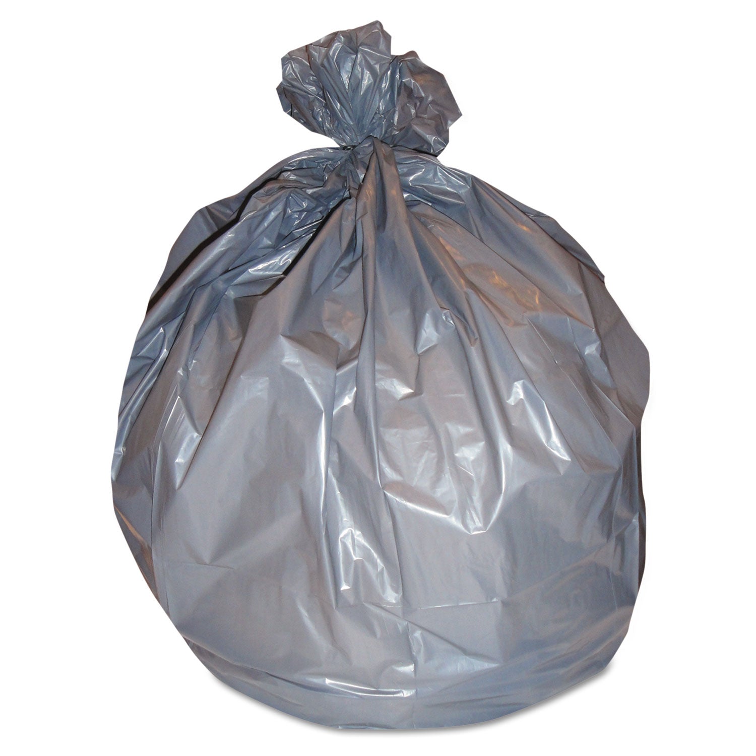 Linear Low-Density Can Liners, 45 Gal, 1.7 Mil, 39" X 46", Silver, 50/carton