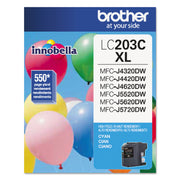 Brother Innobella LC203C High Yield Inkjet Ink Cartridge - Cyan - 1 Each