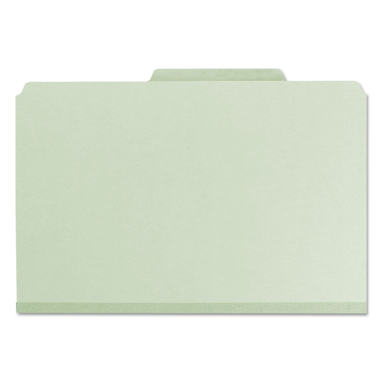 Smead 2/5 Tab Cut Legal Recycled Fastener Folder - 8 1/2" x 14" - 2" Expansion - 2 x 2S Fastener(s) - 2" for Folder - Top Tab Location - Right of Center Tab Position - 25 pt. - Pressboard - Gray, Green - 100% Recycled - 25 / Box
