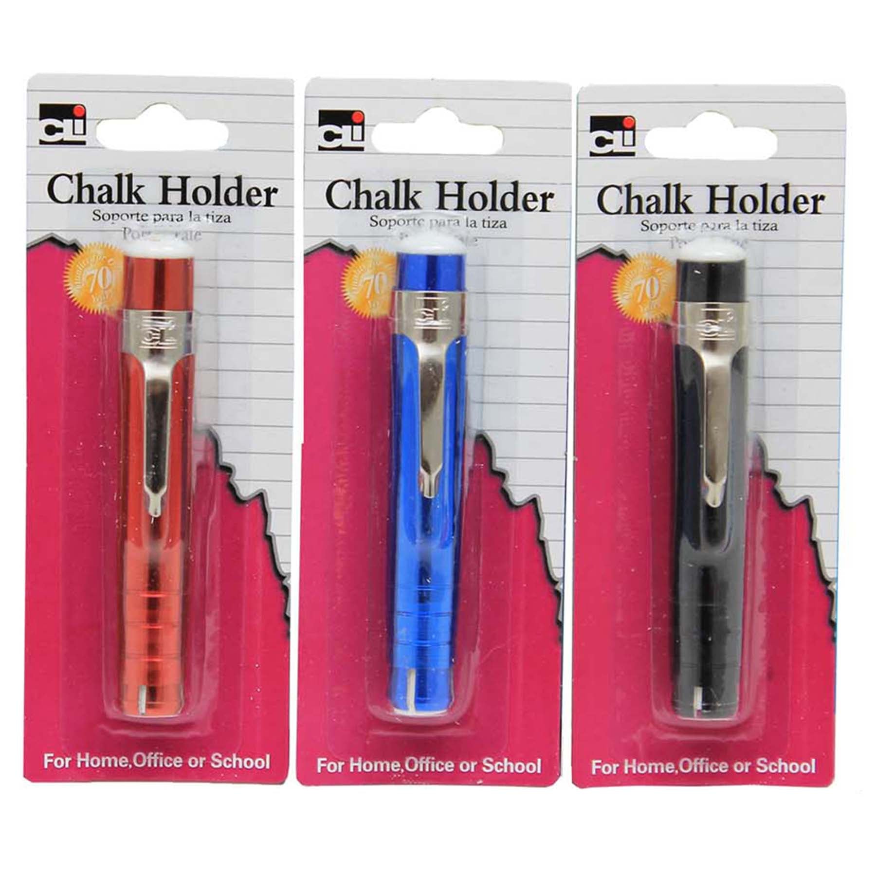 Chalk Holder, Aluminum, Assorted Colors