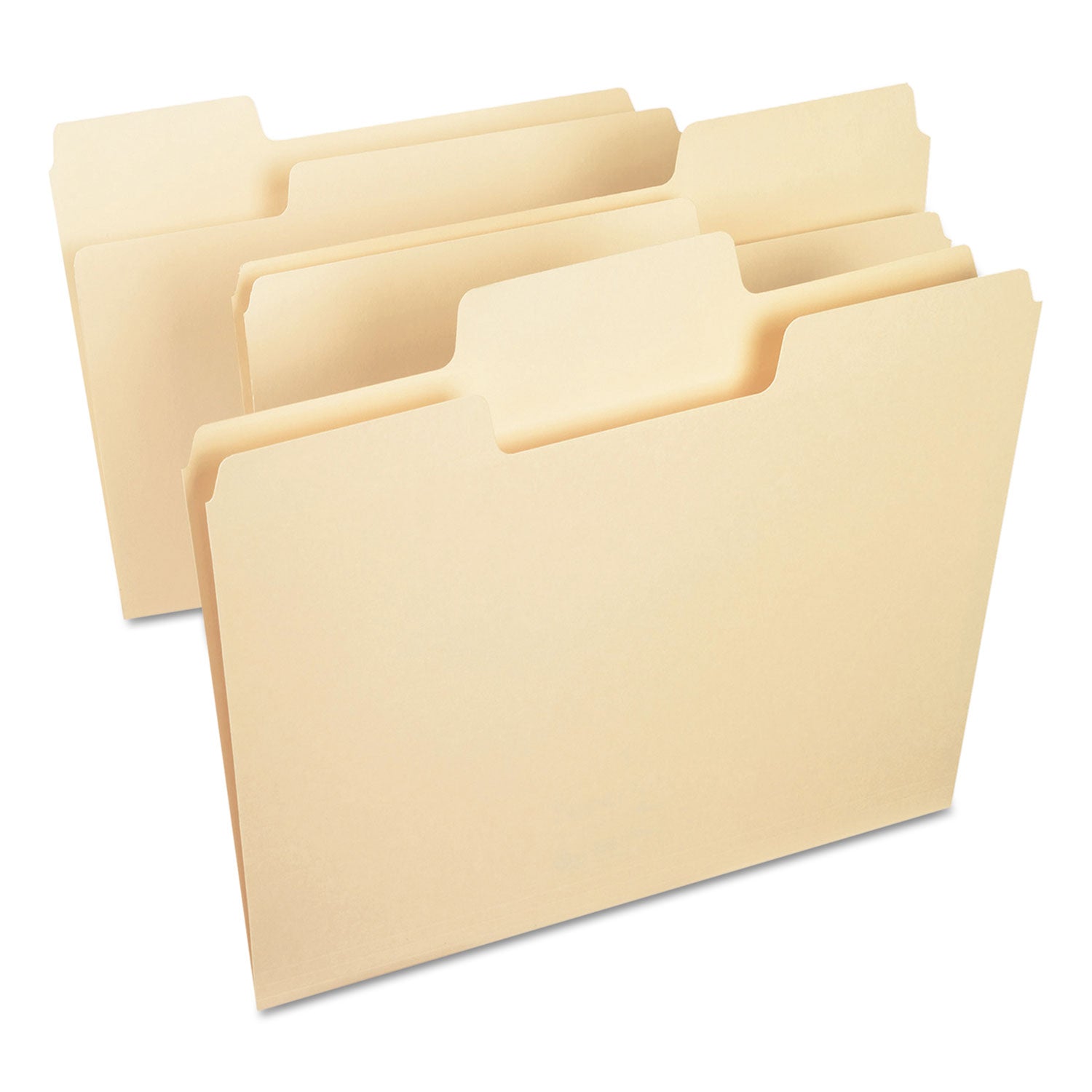 Smead SuperTab 1/3 Tab Cut Letter Recycled Top Tab File Folder - 8 1/2" x 11" - 3/4" Expansion - Top Tab Location - Assorted Tab Position - 11 pt. - 1 Plys - Manila - 10% Recycled - 100 / Box