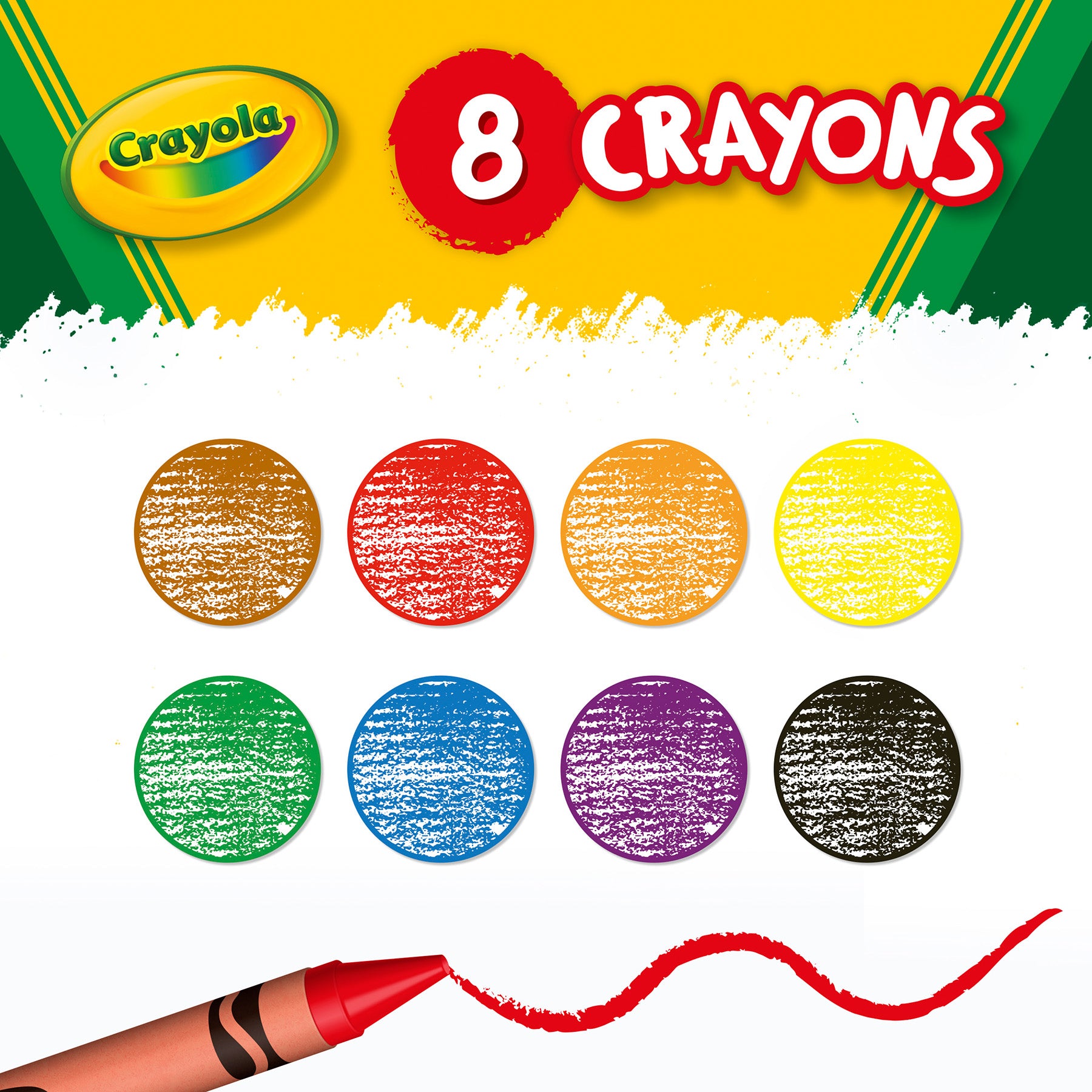 Large Crayons, Tuck Box, 8 Count