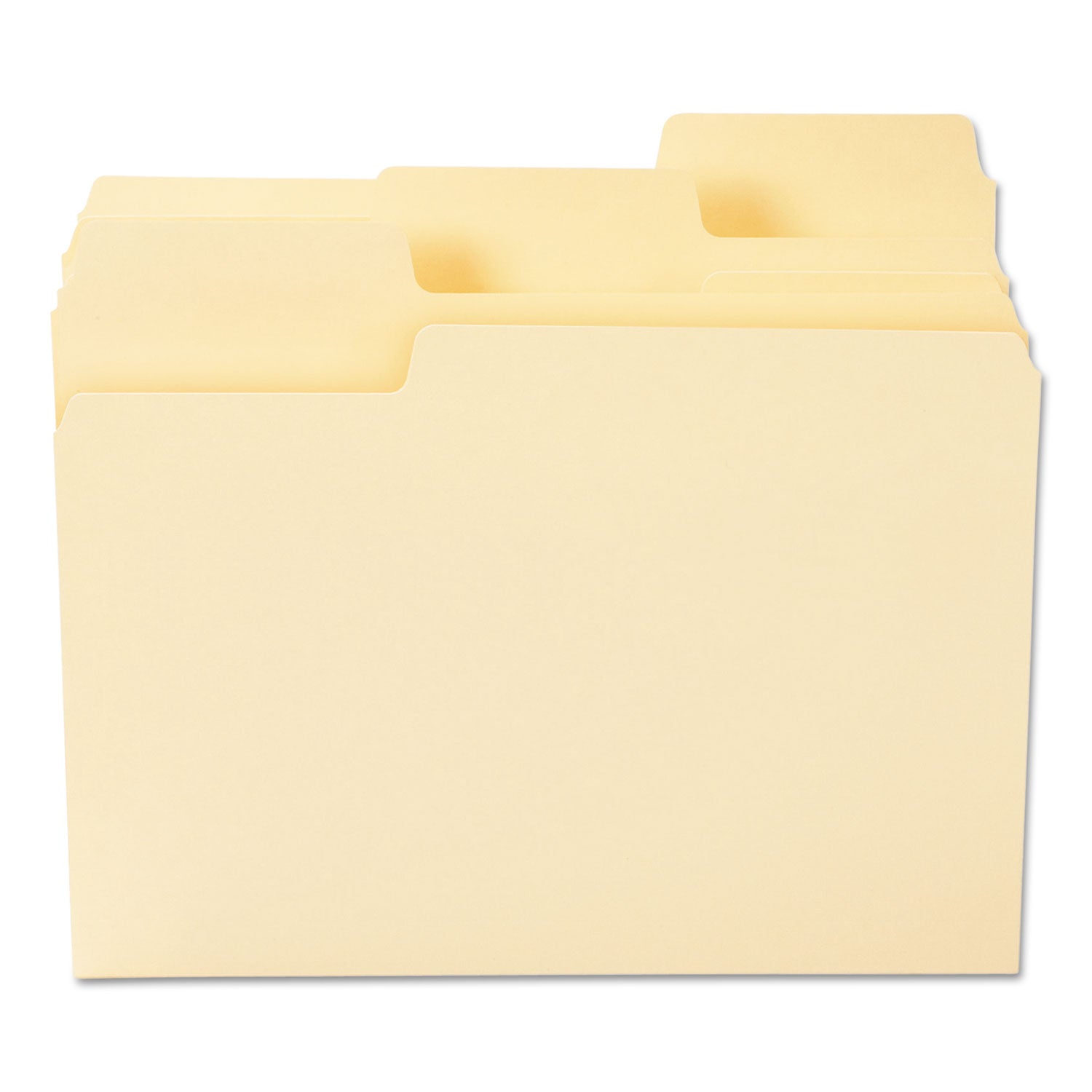 Smead SuperTab 1/3 Tab Cut Letter Recycled Top Tab File Folder - 8 1/2" x 11" - 3/4" Expansion - Top Tab Location - Assorted Tab Position - 11 pt. - 1 Plys - Manila - 10% Recycled - 100 / Box