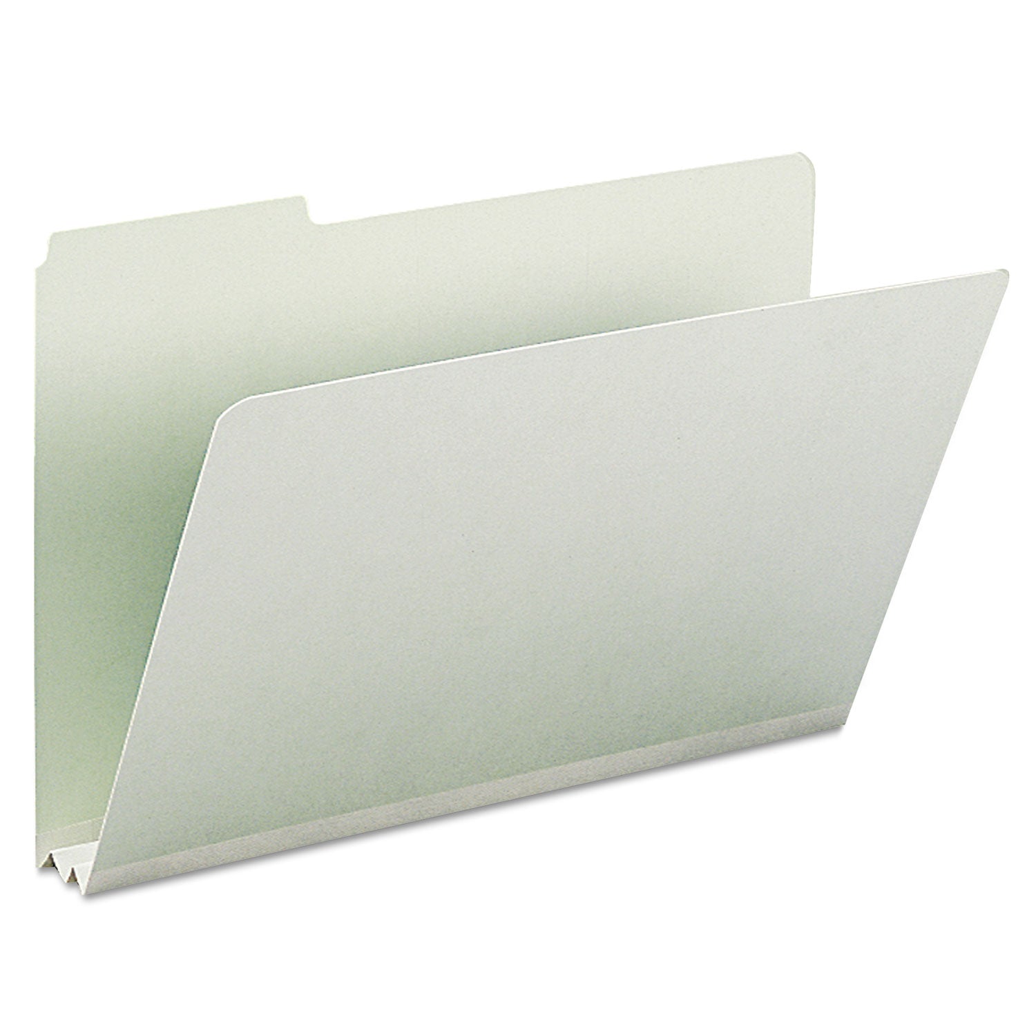 Smead 1/3 Tab Cut Legal Recycled Top Tab File Folder - 8 1/2" x 14" - 2" Expansion - Top Tab Location - Assorted Tab Position - 25 pt. - Pressboard - Gray, Green - Heavy Duty, Rounded Corner, Wear Resistant, Tear Resistant - 100% Recycled - 25 / Box