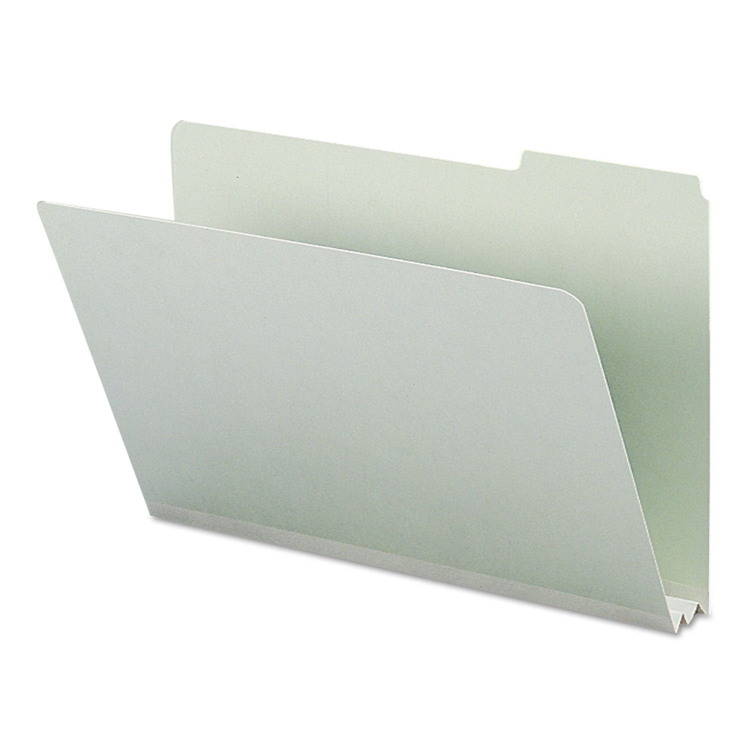 Smead 1/3 Tab Cut Legal Recycled Top Tab File Folder - 8 1/2" x 14" - 2" Expansion - Top Tab Location - Assorted Tab Position - 25 pt. - Pressboard - Gray, Green - Heavy Duty, Rounded Corner, Wear Resistant, Tear Resistant - 100% Recycled - 25 / Box