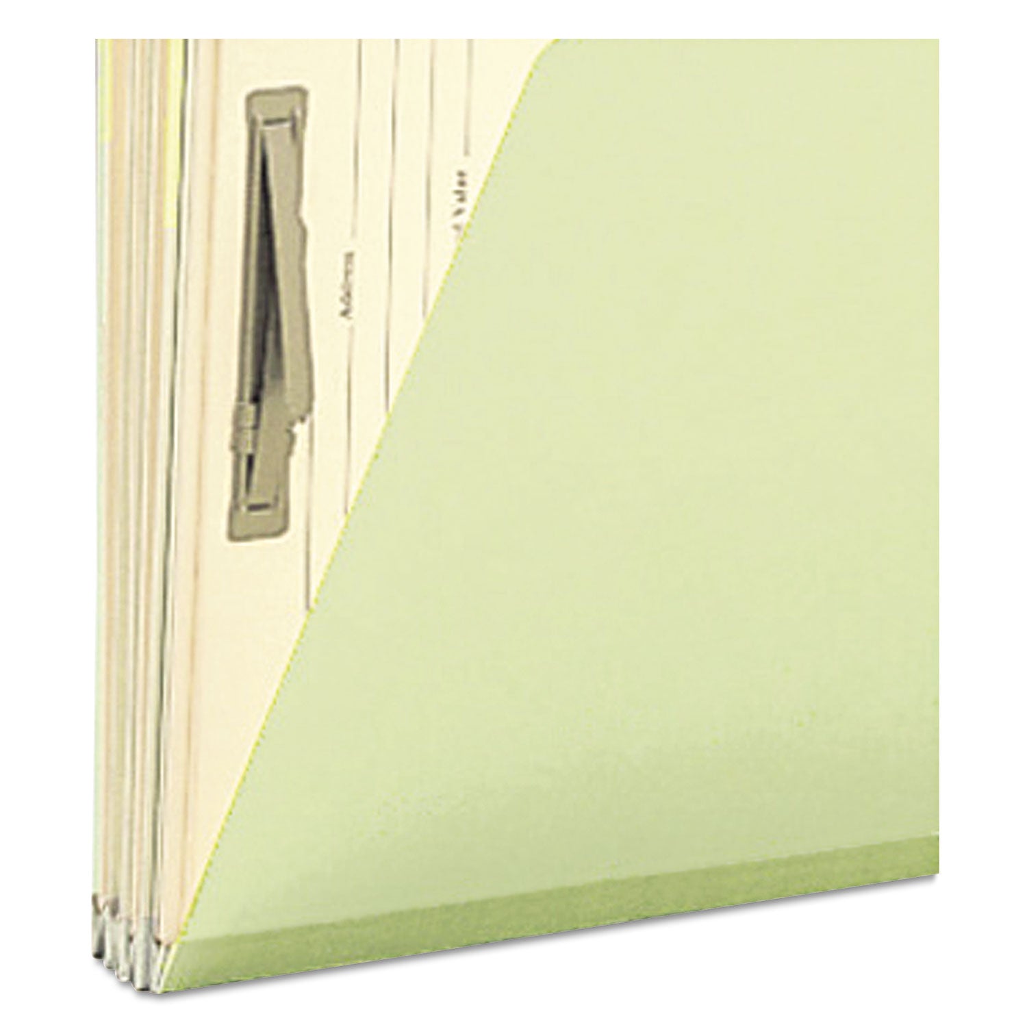 Smead 2/5 Tab Cut Legal Recycled Classification Folder, 8 1/2" x 14", 1" Expansion, 1 x 2K Fastener, 8 Dividers, 25 pt. Pressboard, Gray/Green, Preprinted, 100% Recycled, 10/Box