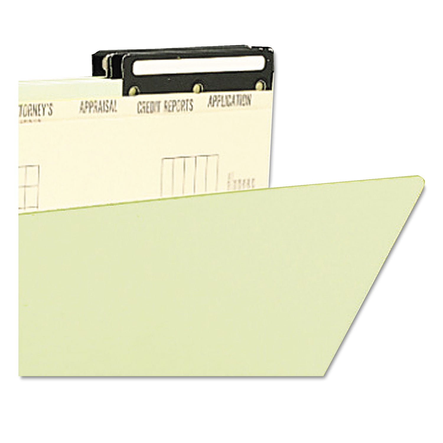 Smead 2/5 Tab Cut Legal Recycled Classification Folder, 8 1/2" x 14", 1" Expansion, 1 x 2K Fastener, 8 Dividers, 25 pt. Pressboard, Gray/Green, Preprinted, 100% Recycled, 10/Box