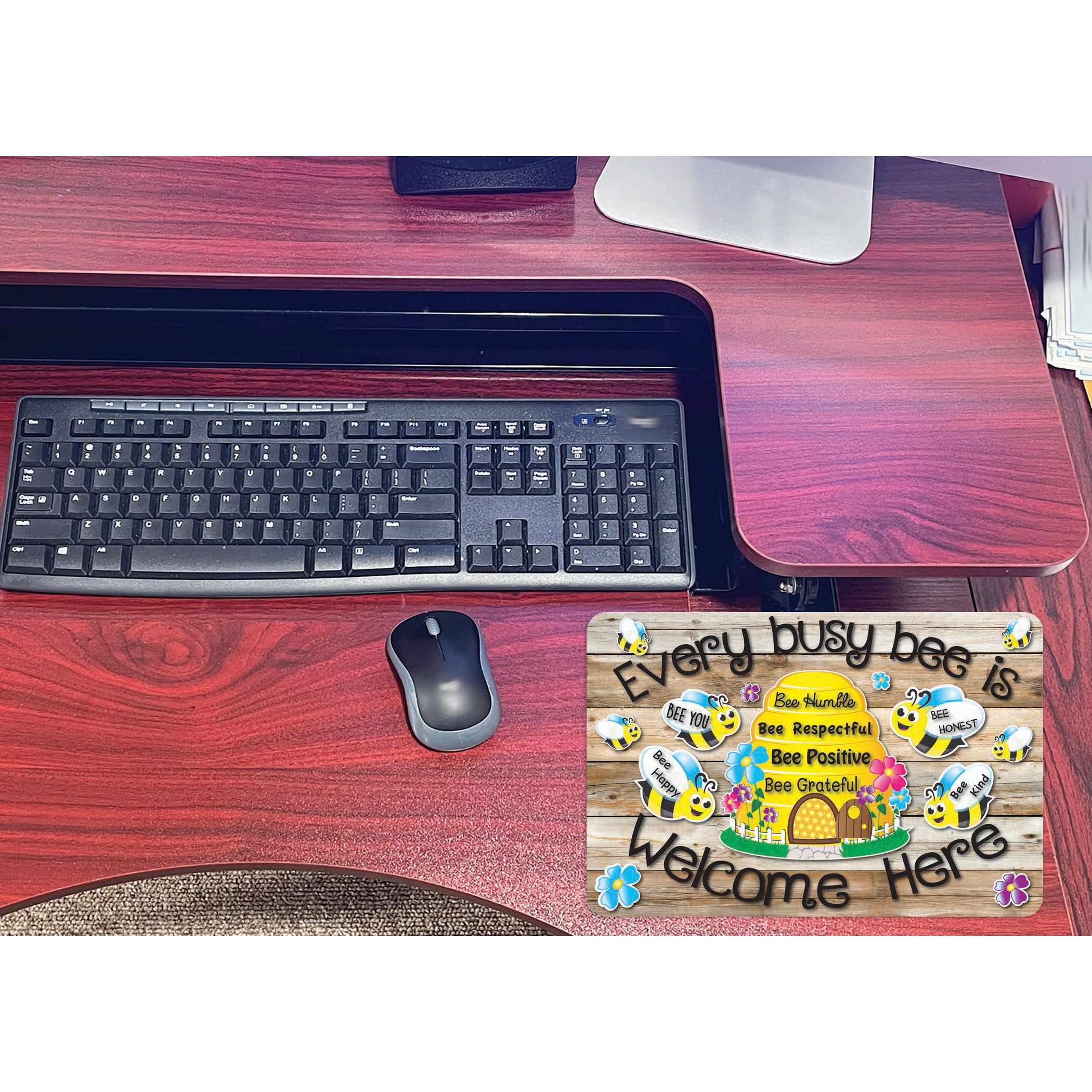 Computer Mouse Pad, 8" x 10", Every Busy Bee is Welcome Here
