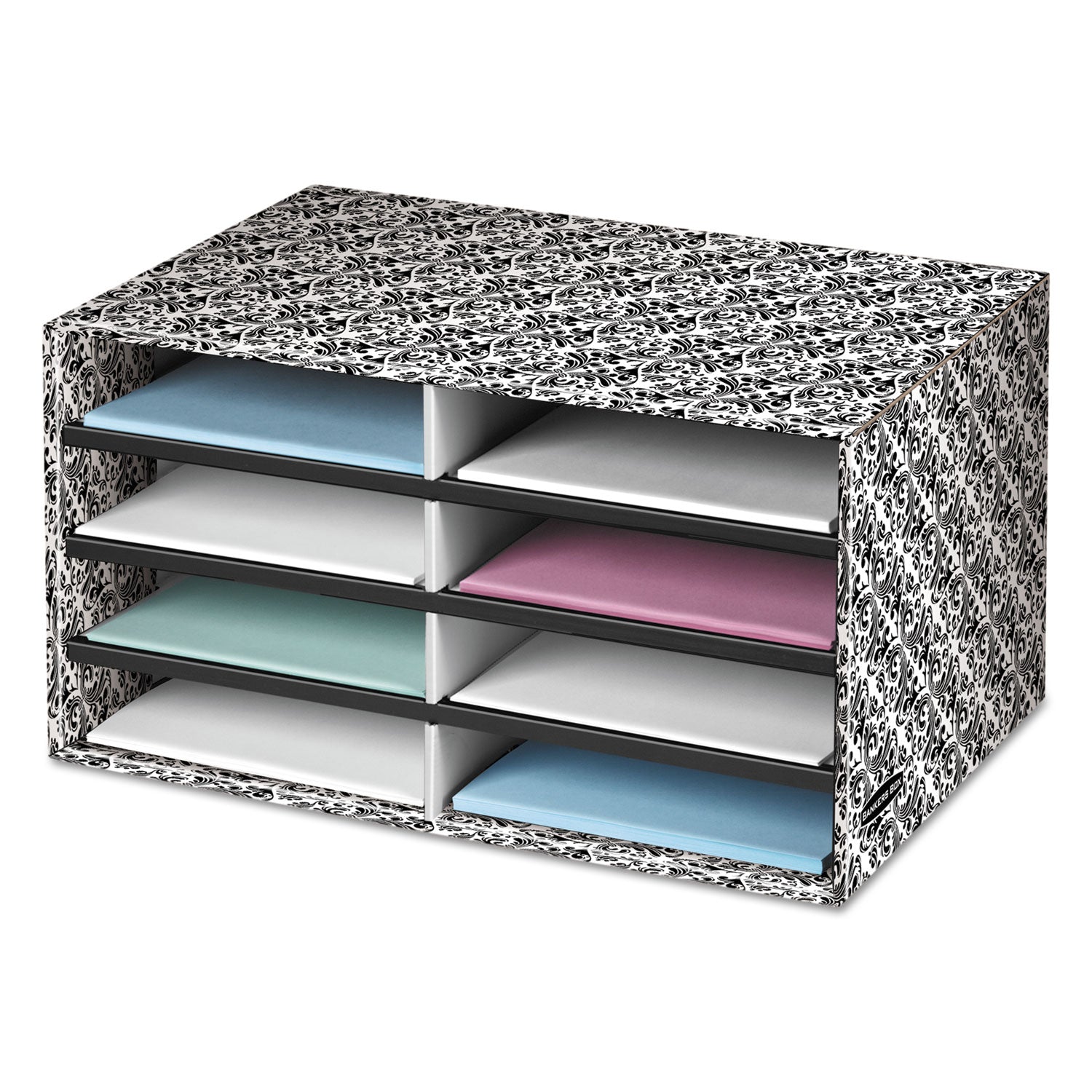 Compartment Size : 2.13" x 9" x 12" - 10.30" Height x 19.50" Width x 12.40" Depth - Desktop - 60% Recycled - White - 1 Each