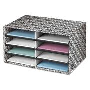 Compartment Size : 2.13" x 9" x 12" - 10.30" Height x 19.50" Width x 12.40" Depth - Desktop - 60% Recycled - White - 1 Each