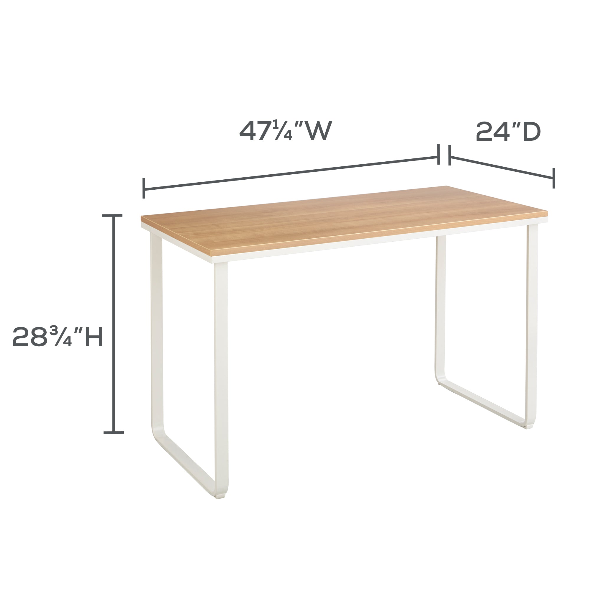 Steel Workstation - Bch Wht
