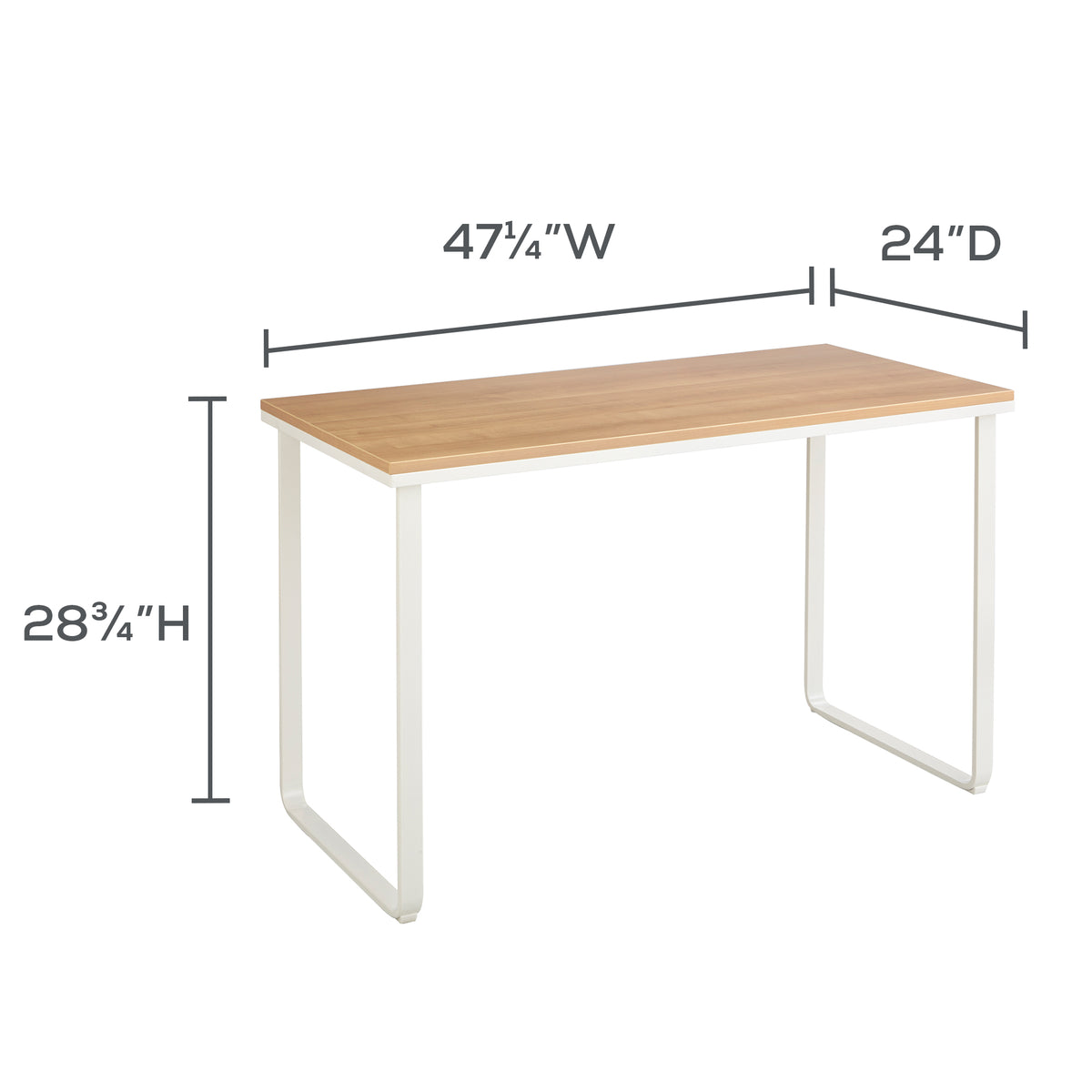 Steel Workstation - Bch Wht