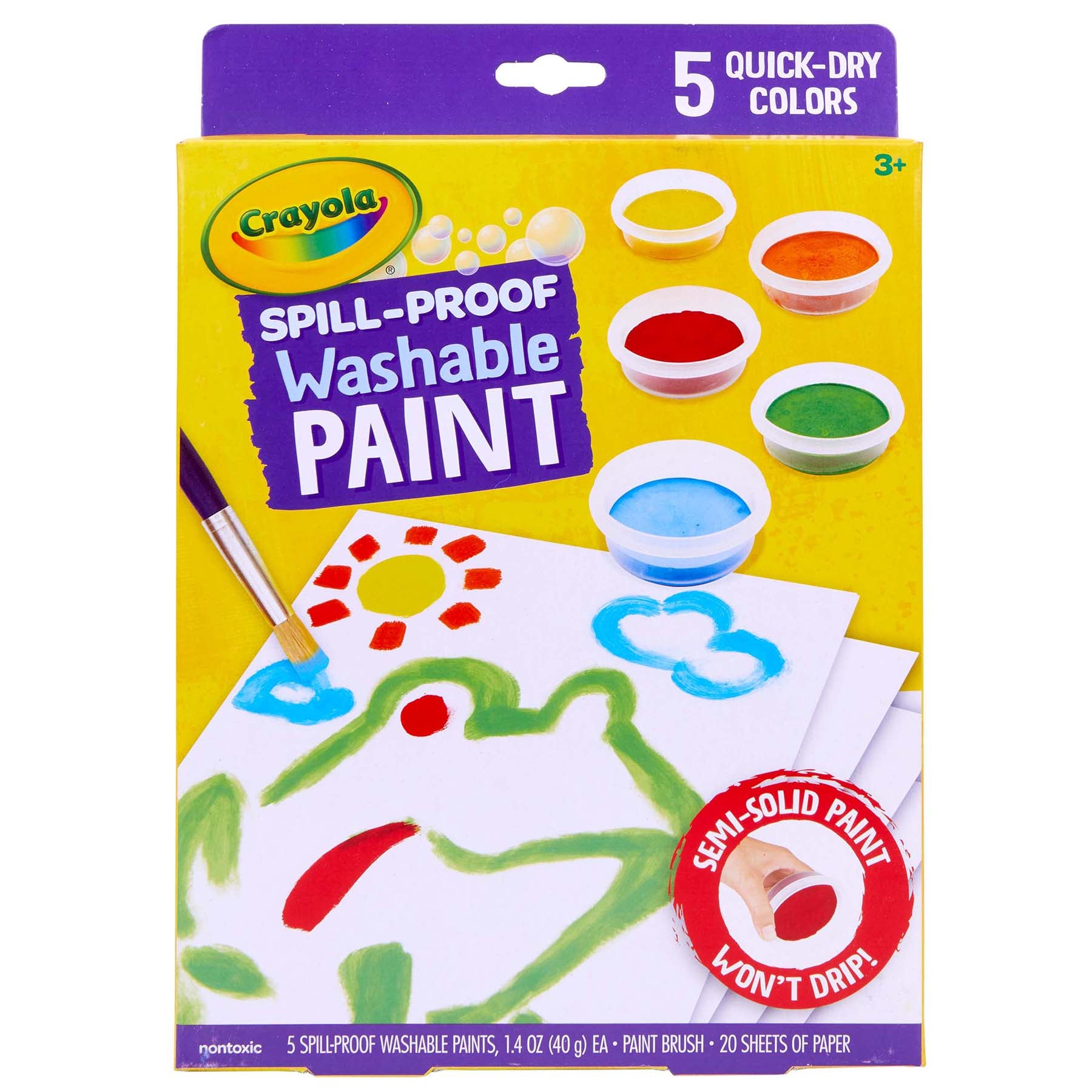 Spill-Proof Washable Paint Kit