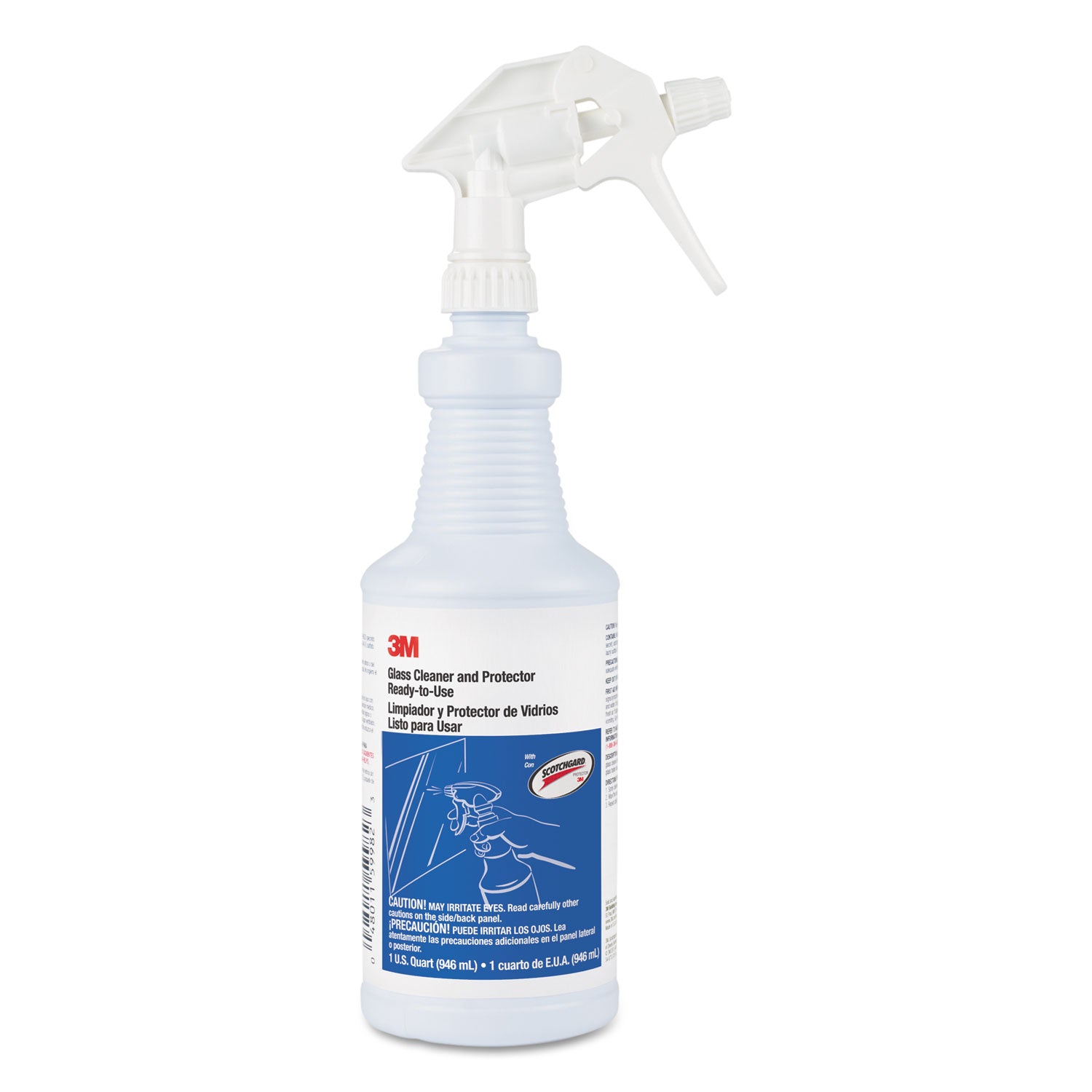 Ready-To-Use Glass Cleaner With Scotchgard, Apple, 32 Oz Spray Bottle, 12/carton