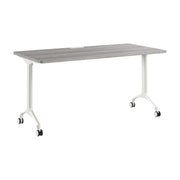 Bush Business Furniture Synergy 60-inch Rectangle Modular Office Conference Table in Platinum Gray - 59.45" Width x 29.37" Depth x 29.62" Height