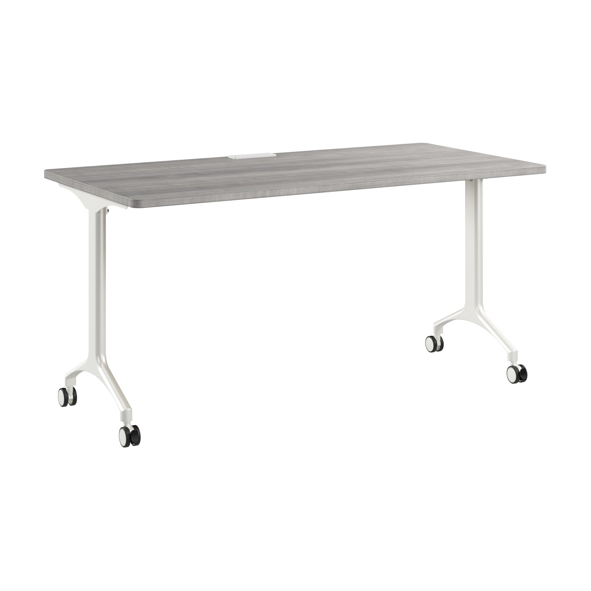 Bush Business Furniture Synergy 60-inch Rectangle Modular Office Conference Table in Platinum Gray - 59.45" Width x 29.37" Depth x 29.62" Height