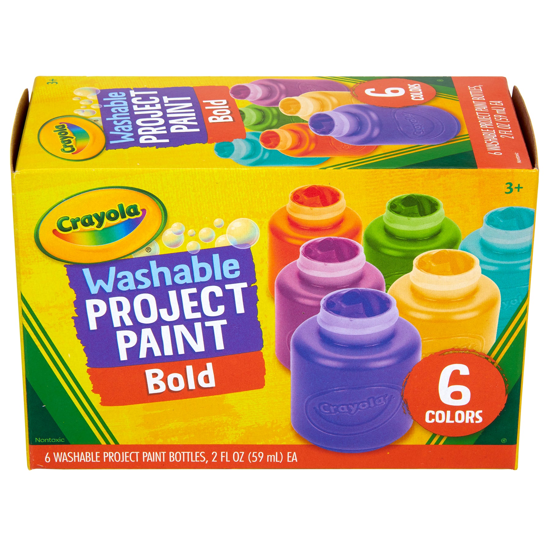 Washable Project Paint, Bold, 6 Colors
