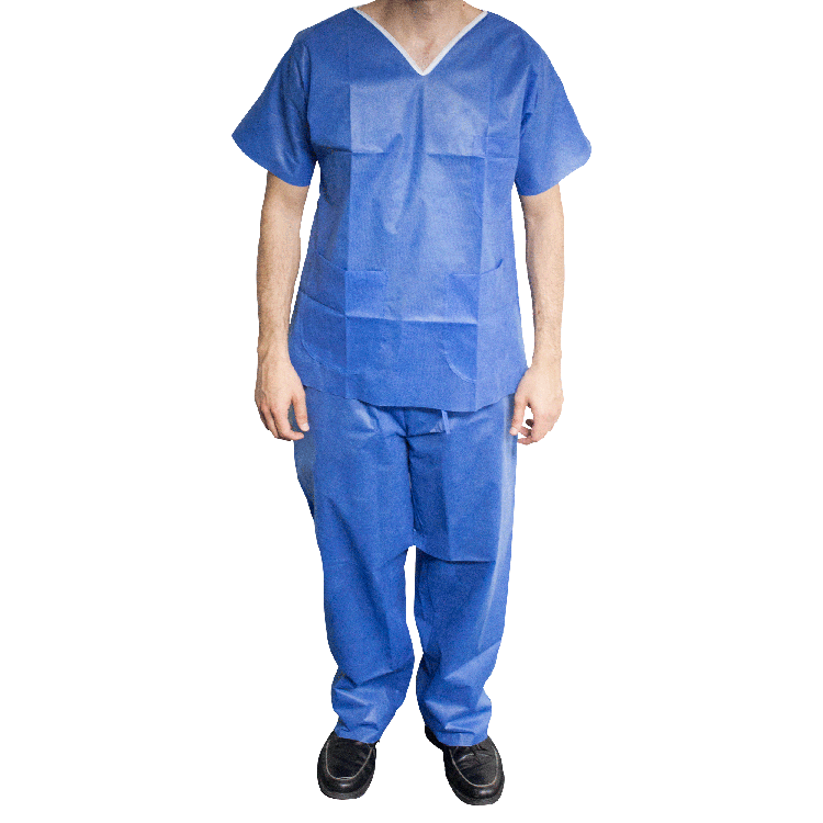 Disposable Scrub Shirt, V-Neck,  - 1 pcs per Bag/30 Bags per Case