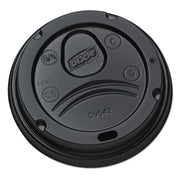 Dixie Hot Cup Lid - Dome - Black - 100/Pack - 10 / Carton