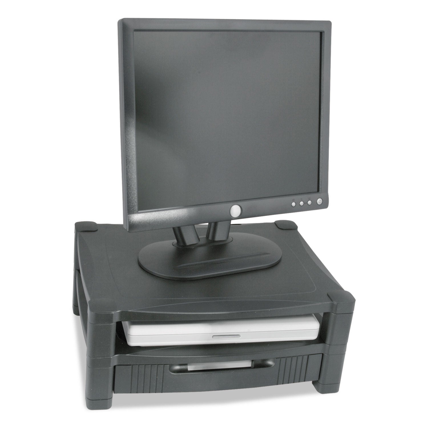CRT Display Type Supported - 3.50" Height x 13.25" Width - Plastic - Black