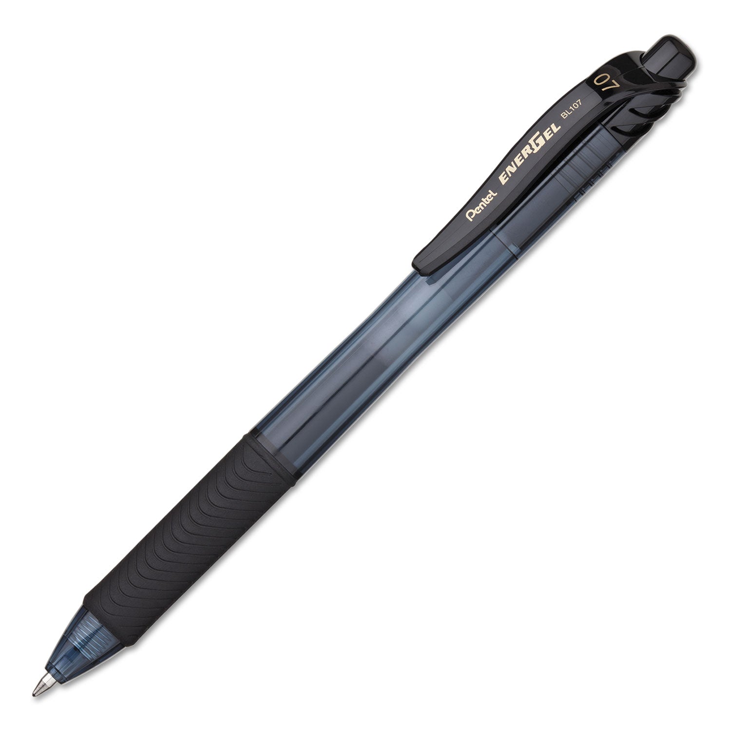 EnerGel EnerGel-X Retractable Gel Pens - 0.7 mm Medium Pen Point - Refillable - Retractable - Black Ink - Gel-based - Black Barrel - Metal Tip - 24 / Pack