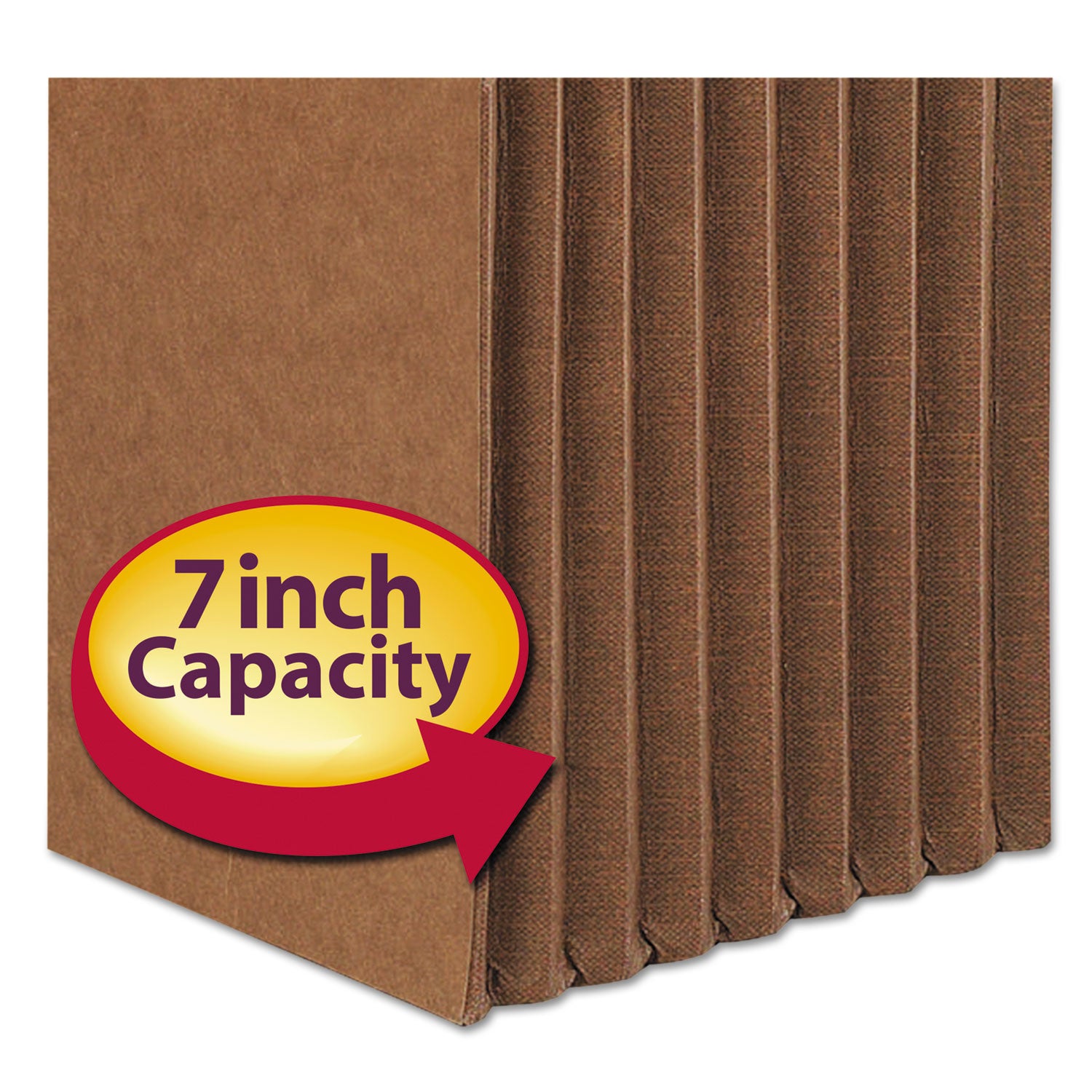 Smead TUFF Straight Tab Cut Letter Recycled File Pocket - 8 1/2" x 11" - 7" Expansion - 12.5 pt. - Redrope - Reinforced Gusset, Heavyweight Cover, Tear Resistant - 30% Recycled - 5 / Box