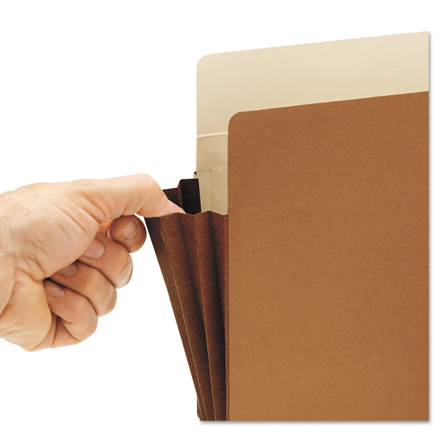 Smead TUFF Straight Tab Cut Letter Recycled File Pocket - 8 1/2" x 11" - 7" Expansion - 12.5 pt. - Redrope - Reinforced Gusset, Heavyweight Cover, Tear Resistant - 30% Recycled - 5 / Box