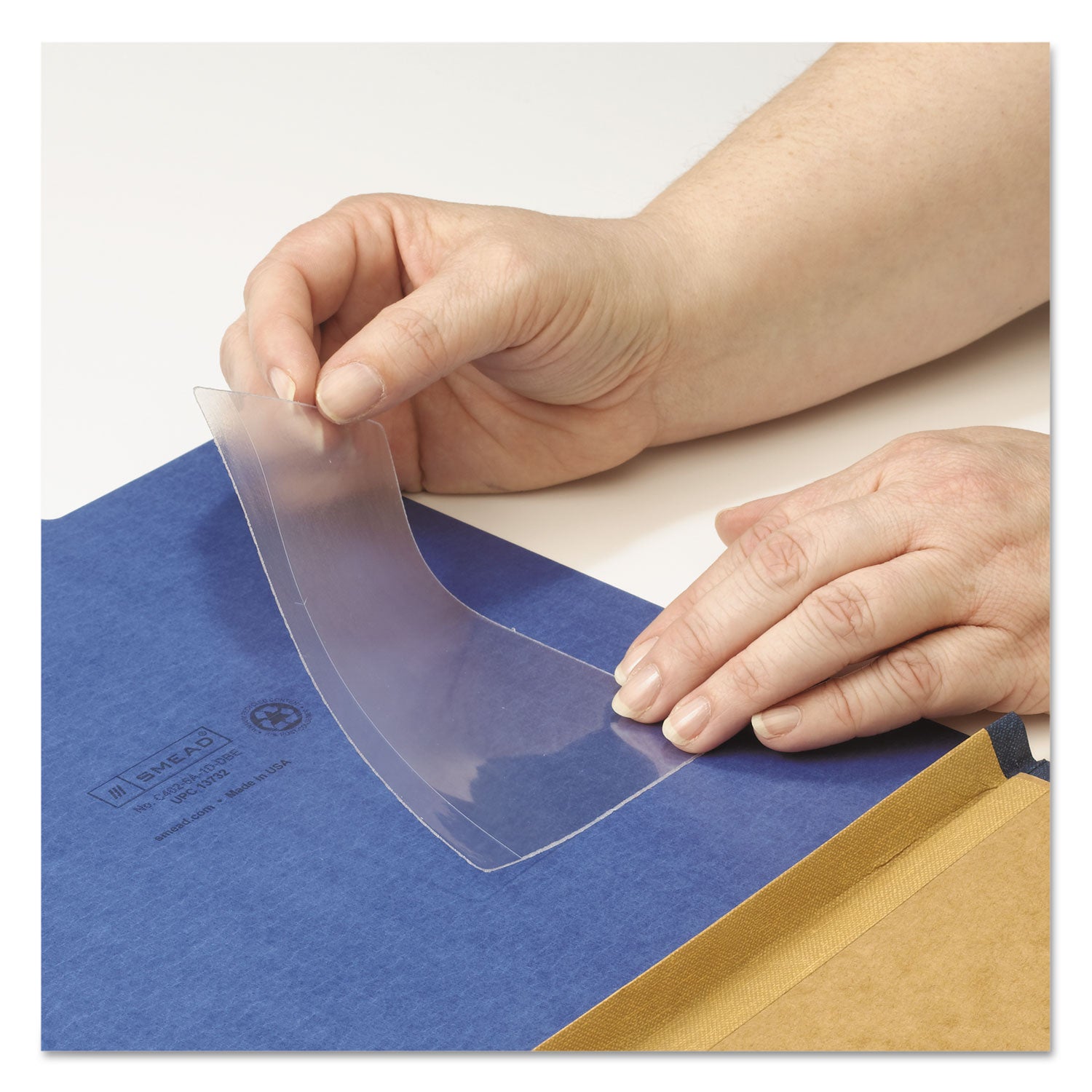Smead Self-Adhesive Pockets - For 5 5/16" x 3 5/8" Sheet - Clear - Poly - 100 / Box