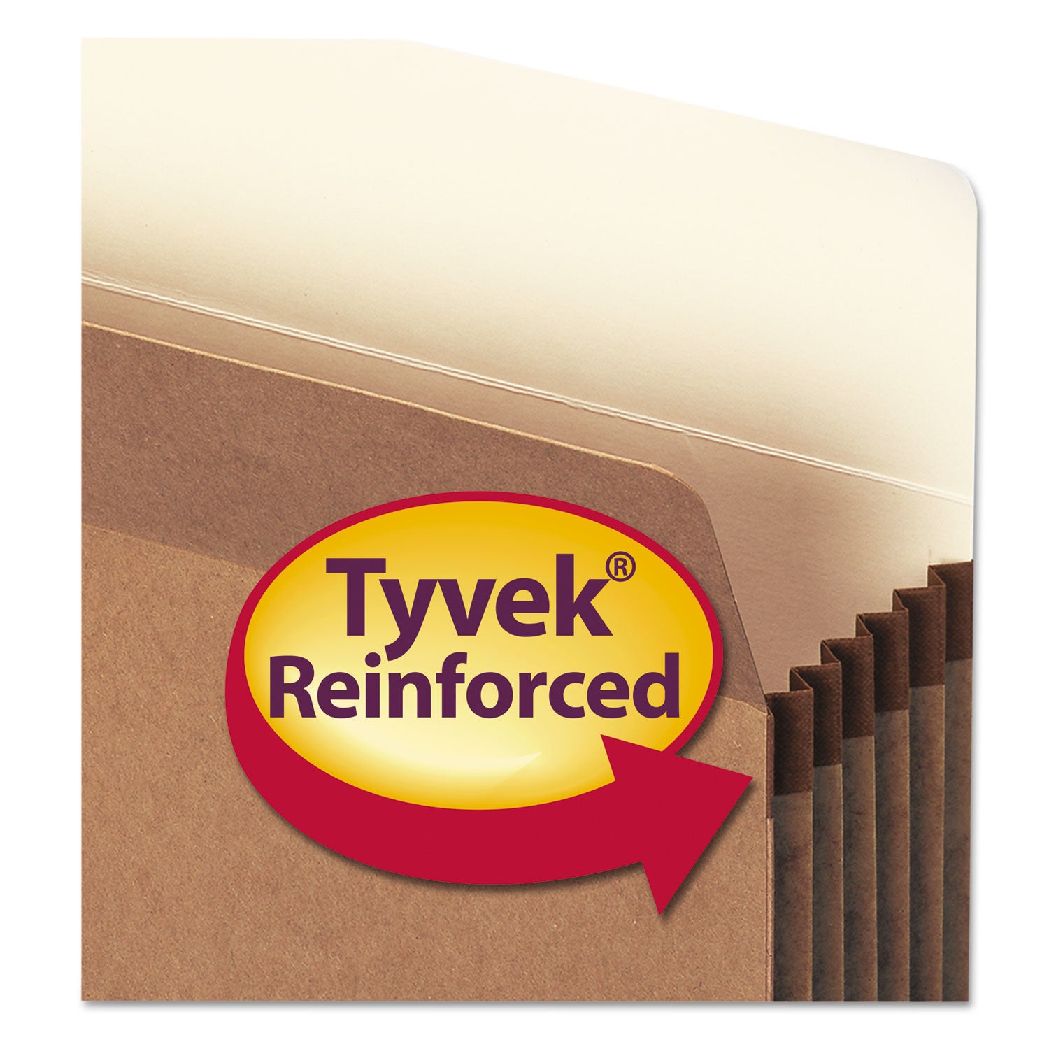 Smead Straight Tab Cut Legal Recycled File Pocket - 8 1/2" x 14" - 5 1/4" Expansion - 12.5 pt. - Redrope - Tear Proof, Reinforced Gusset, Rounded Corner - 30% Recycled - 50 / Box