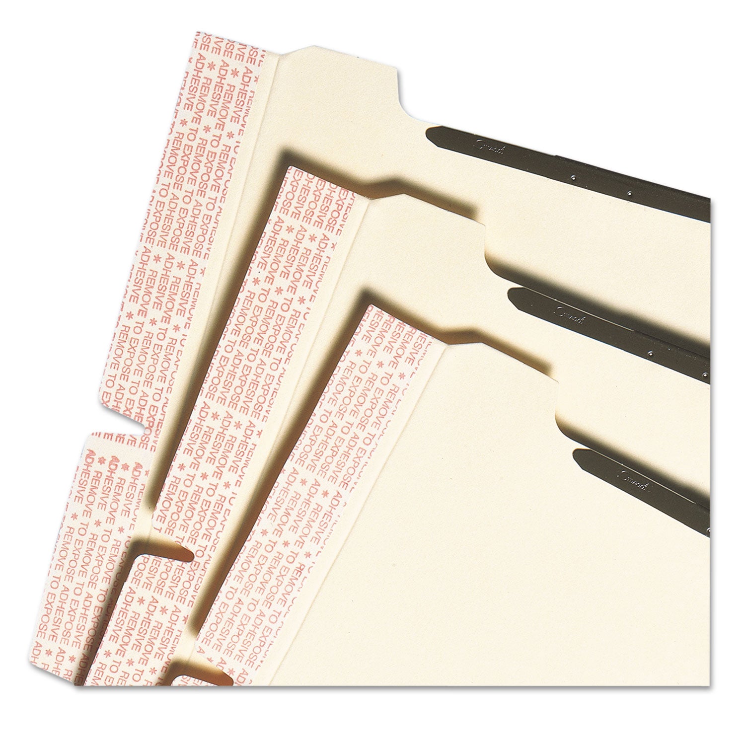 Smead Self-Adhesive Folder Dividers with Twin-Prong Fastener - For Letter 8 1/2" x 11" Sheet - Manila - Manila - 25 / Pack