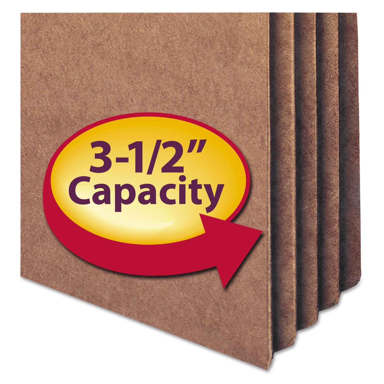 Smead Straight Tab Cut Legal Recycled File Pocket - 8 1/2" x 14" - 3 1/2" Expansion - 12.5 pt. - Redrope - Tear Proof, Reinforced Gusset, Rounded Corner - 30% Recycled - 50 / Box