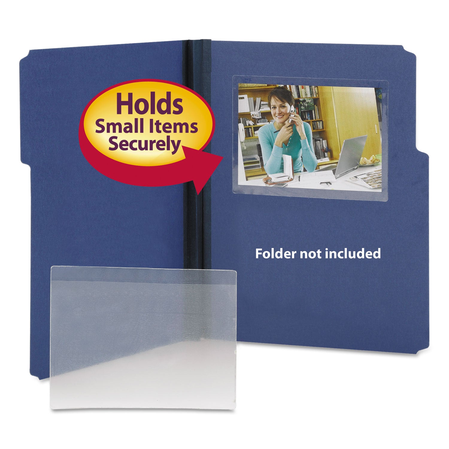 Smead Self-Adhesive Pockets - For 6 1/4" x 4 9/16" Sheet - Clear - Poly - 100 / Box