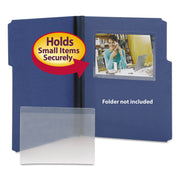 Smead Self-Adhesive Pockets - For 6 1/4" x 4 9/16" Sheet - Clear - Poly - 100 / Box