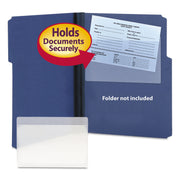 Smead Self-Adhesive Pockets - For 9" x 5 9/16" Sheet - Clear - Poly - 100 / Box
