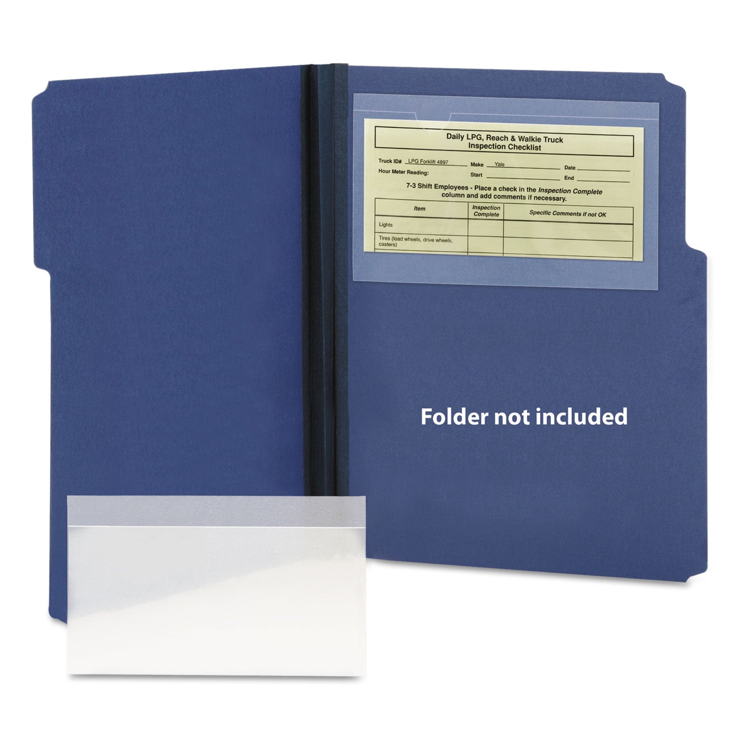 Smead Self-Adhesive Pockets - For 9" x 5 9/16" Sheet - Clear - Poly - 100 / Box