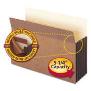 Smead TUFF Straight Tab Cut Legal Recycled File Pocket - 8 1/2" x 14" - 5 1/4" Expansion - Redrope - Reinforced, Heavyweight Cover, Tear Resistant - 30% Recycled - 10 / Box