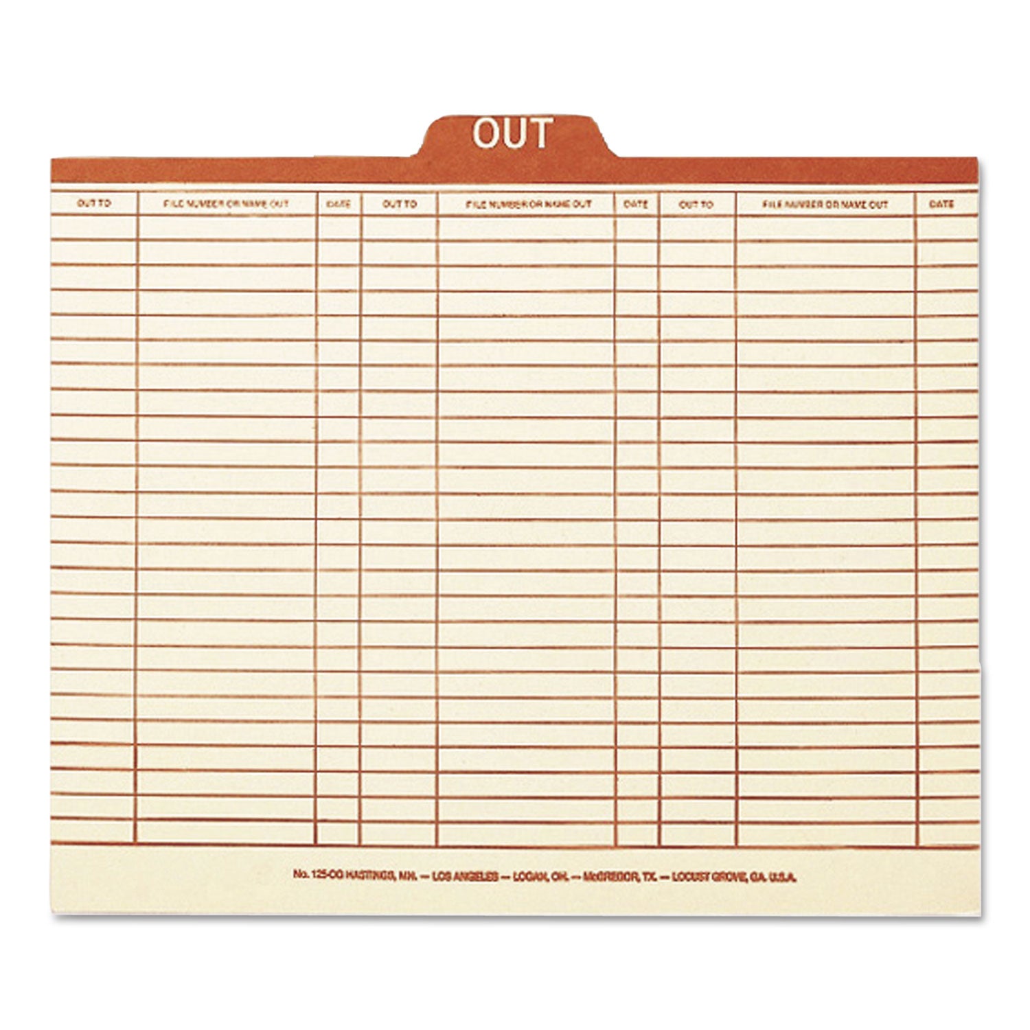 Smead 1/5 Tab Cut Letter Recycled Top Tab File Folder - 8 1/2" x 11" - Center Tab Position - 18 pt. - Manila - Preprinted - 10% Recycled - 100 / Box