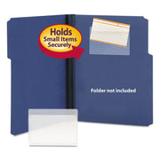 Smead Self-Adhesive Pockets - For 5 5/16" x 3 5/8" Sheet - Clear - Poly - 100 / Box