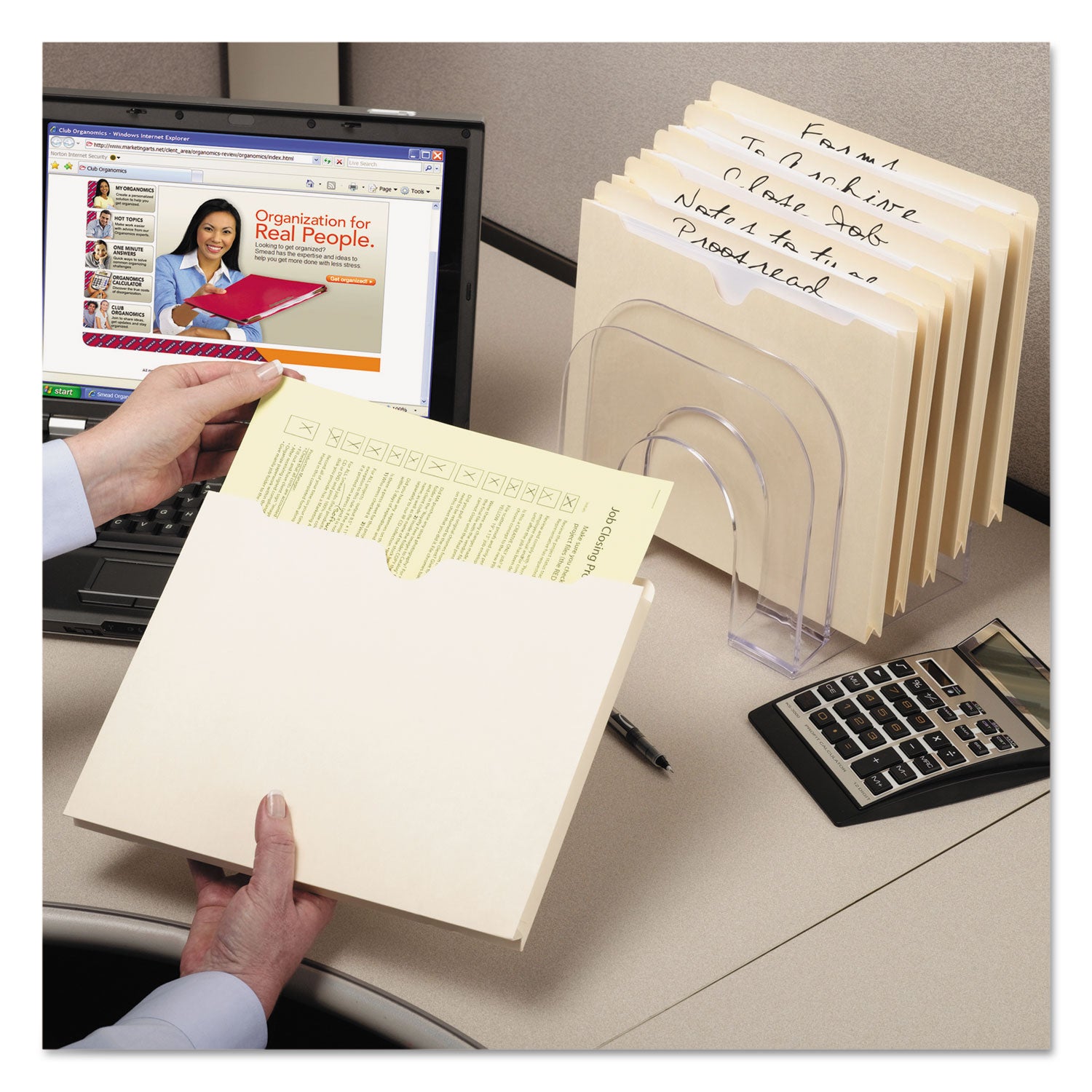 Smead Straight Tab Cut Letter Recycled File Jacket - 8 1/2" x 11" - 1" Expansion - 11 pt. - 2 Plys - Manila - Reinforced, Slip Resistant - 10% Recycled - 50 / Box