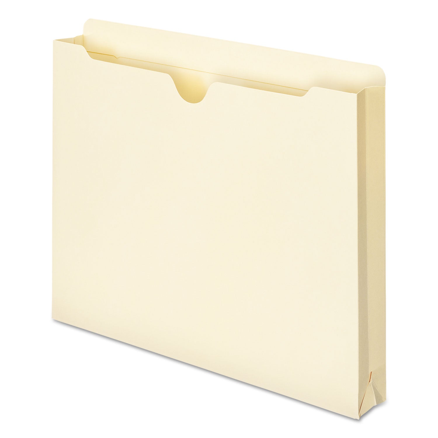 Smead Straight Tab Cut Letter Recycled File Jacket - 8 1/2" x 11" - 1 1/2" Expansion - 11 pt. - 2 Plys - Manila - Reinforced, Slip Resistant - 10% Recycled - 50 / Box