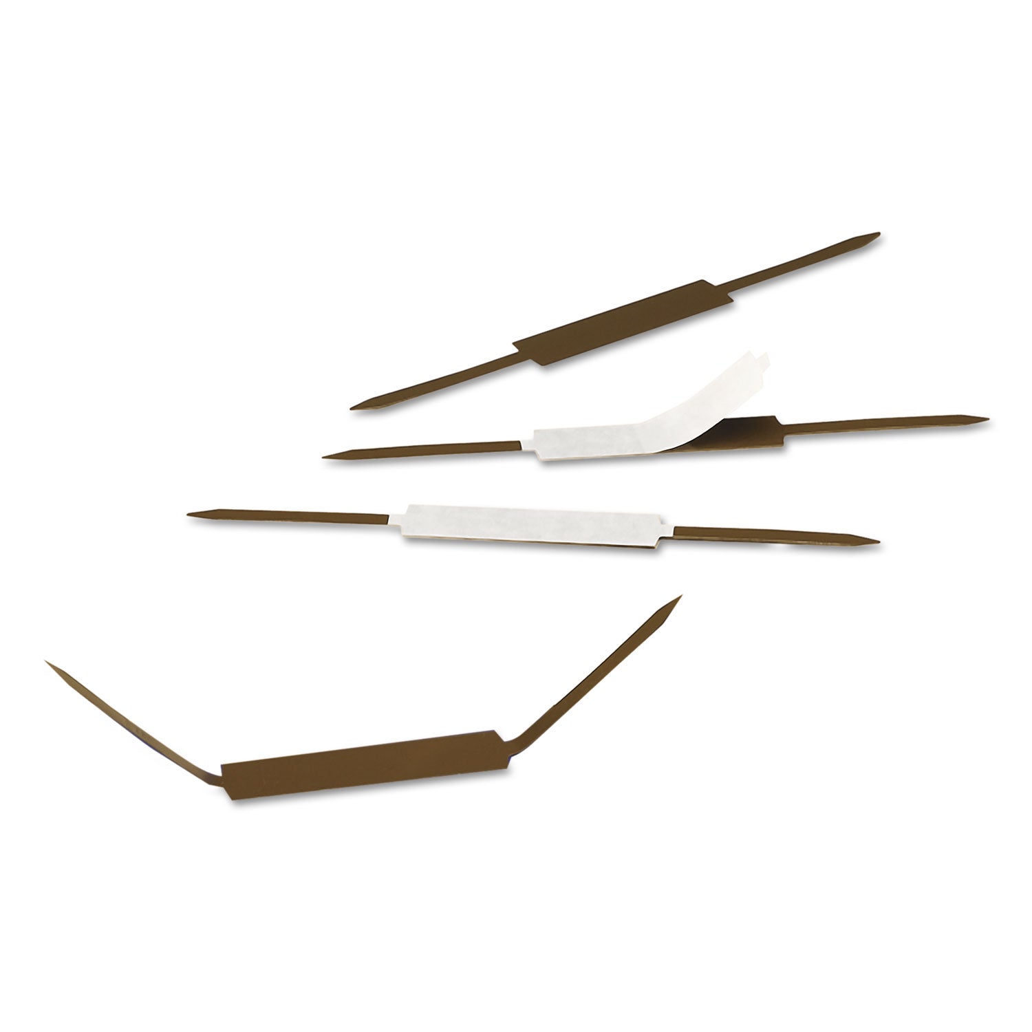 Smead Self-Adhesive Fasteners - 2" Size Capacity - Self-adhesive - Brown - Steel - 100 / Box
