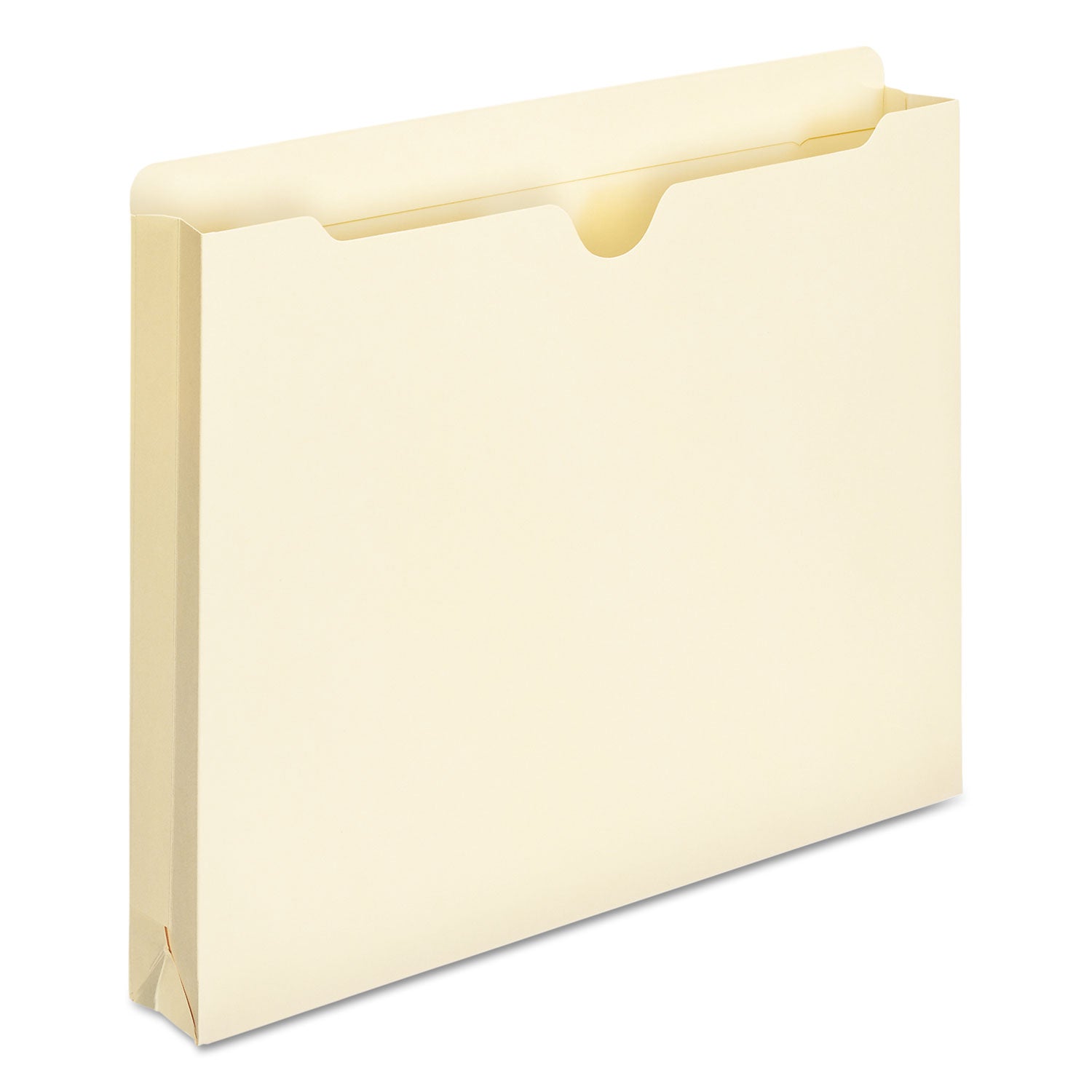 Smead Straight Tab Cut Letter Recycled File Jacket - 8 1/2" x 11" - 1 1/2" Expansion - 11 pt. - 2 Plys - Manila - Reinforced, Slip Resistant - 10% Recycled - 50 / Box