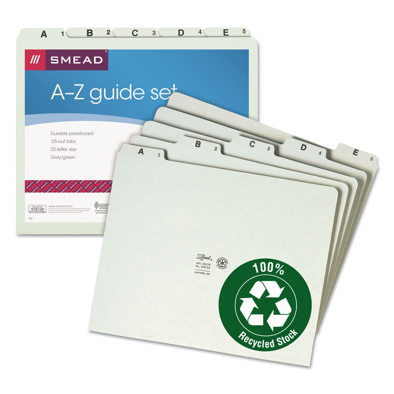 Assorted Tab(s) - 100% Recycled - 1 Set