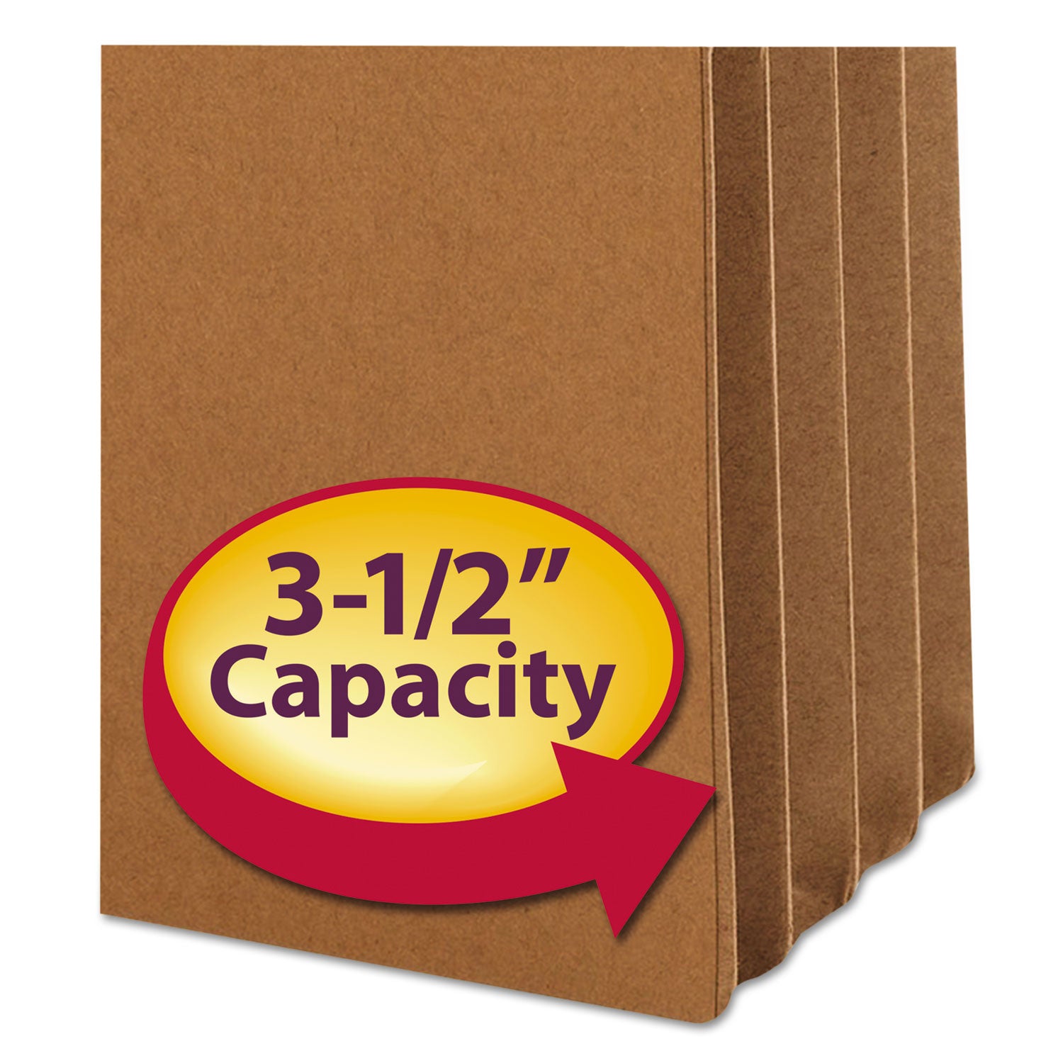 Smead 2/5 Tab Cut Letter Recycled File Pocket - 8 1/2" x 11" - 3 1/2" Expansion - Top Tab Location - Right Tab Position - 9 pt. - Redrope - Tear Proof, Reinforced Gusset, Durable - 30% Recycled - 25 / Box
