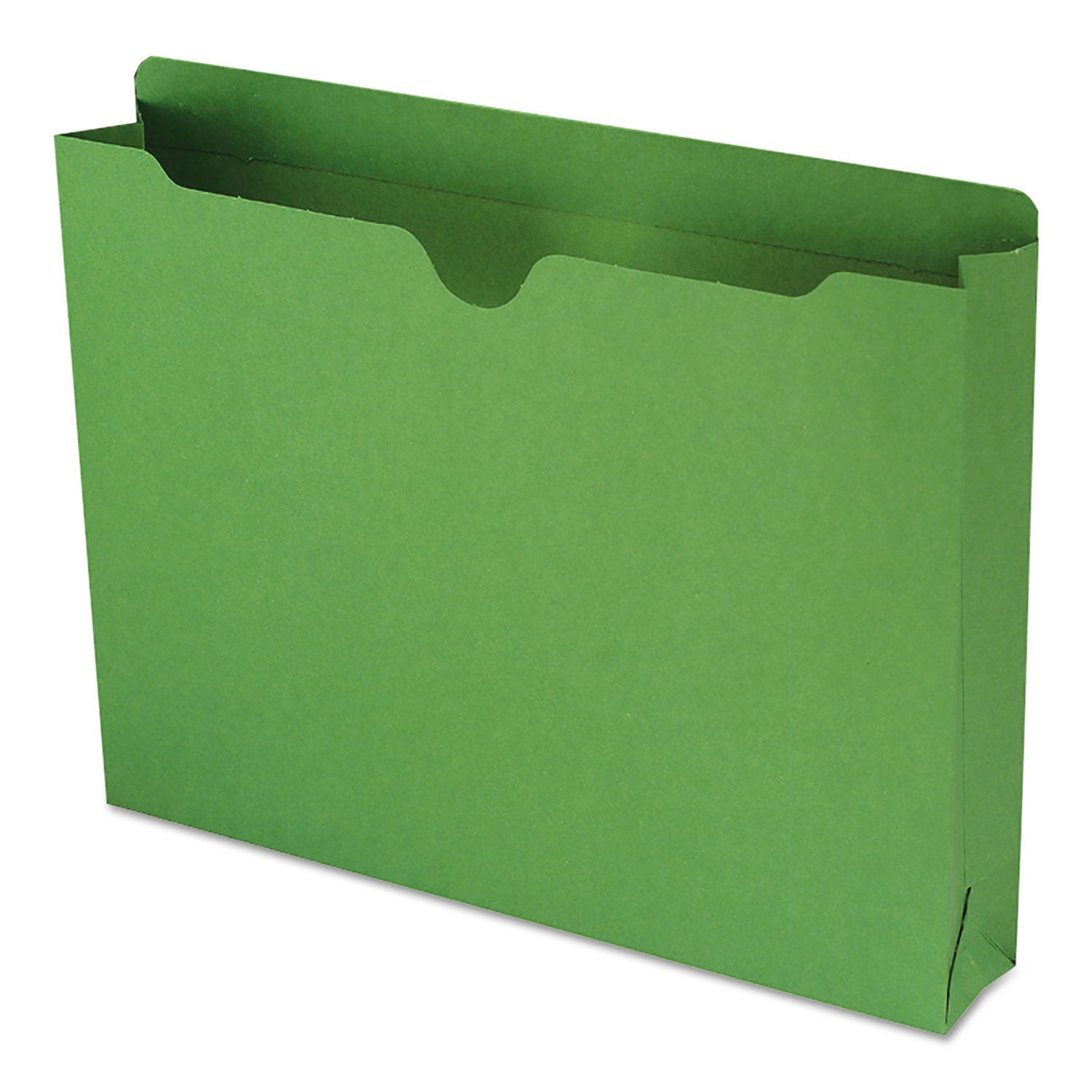 Smead Colored Straight Tab Cut Letter Recycled File Jacket - 8 1/2" x 11" - 2" Expansion - 11 pt. - 2 Plys - Green - Slip Resistant, Reinforced Tab - 10% Recycled - 50 / Box