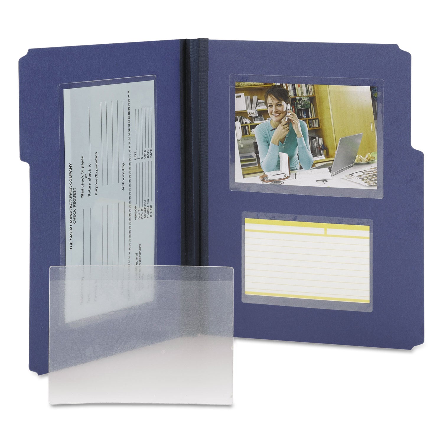 Smead Self-Adhesive Pockets - For 6 1/4" x 4 9/16" Sheet - Clear - Poly - 100 / Box