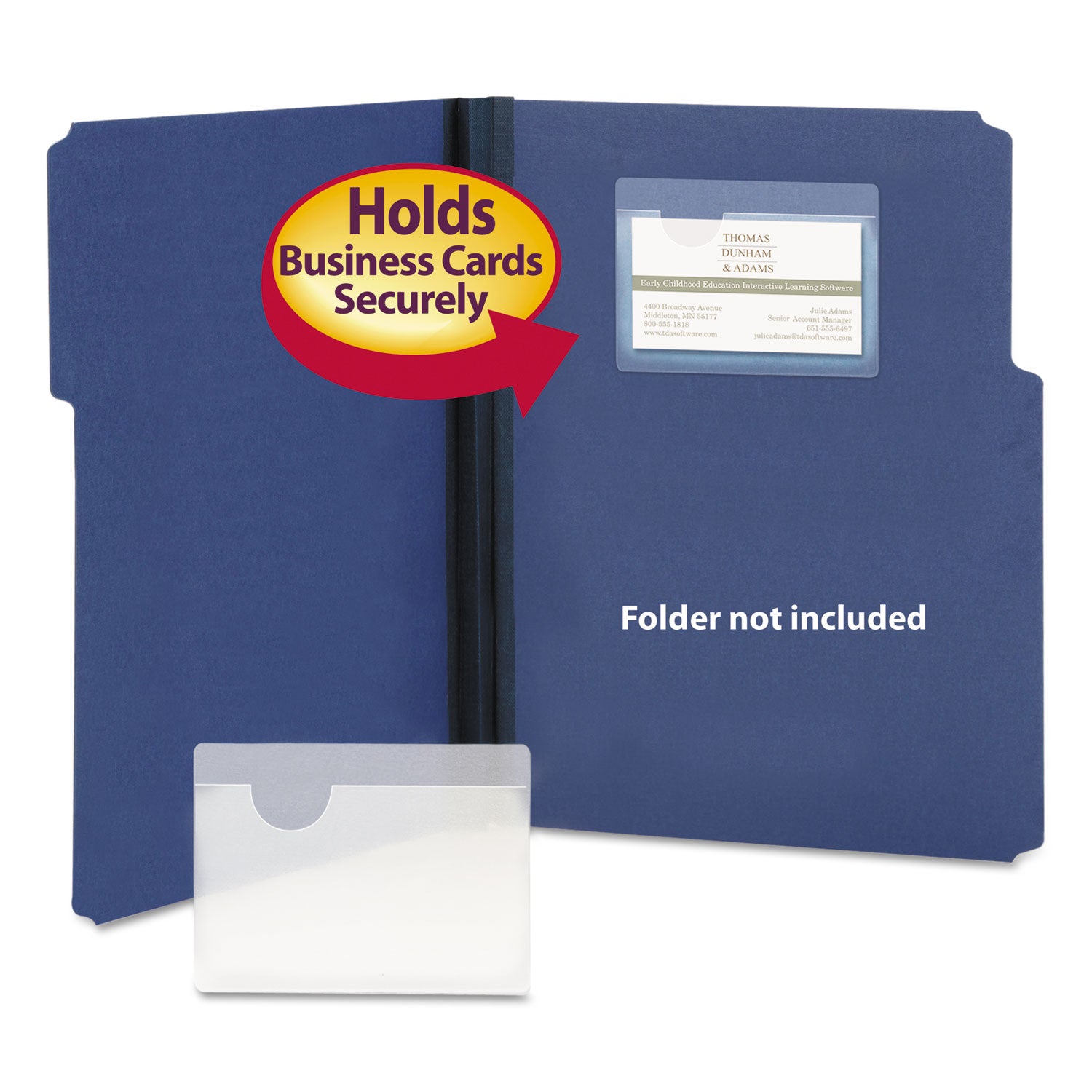 Smead Self-Adhesive Pockets - 3" Length - Clear - Poly - 100 / Box